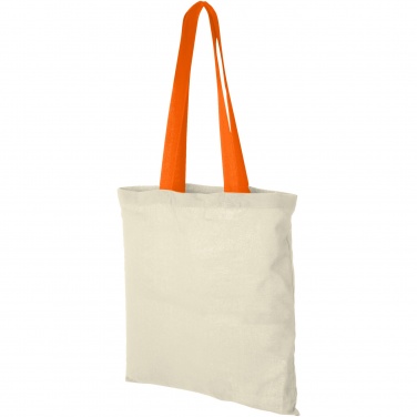 Logo trade promotional giveaway photo of: Nevada 100 g/m² cotton tote bag coloured handles 7L